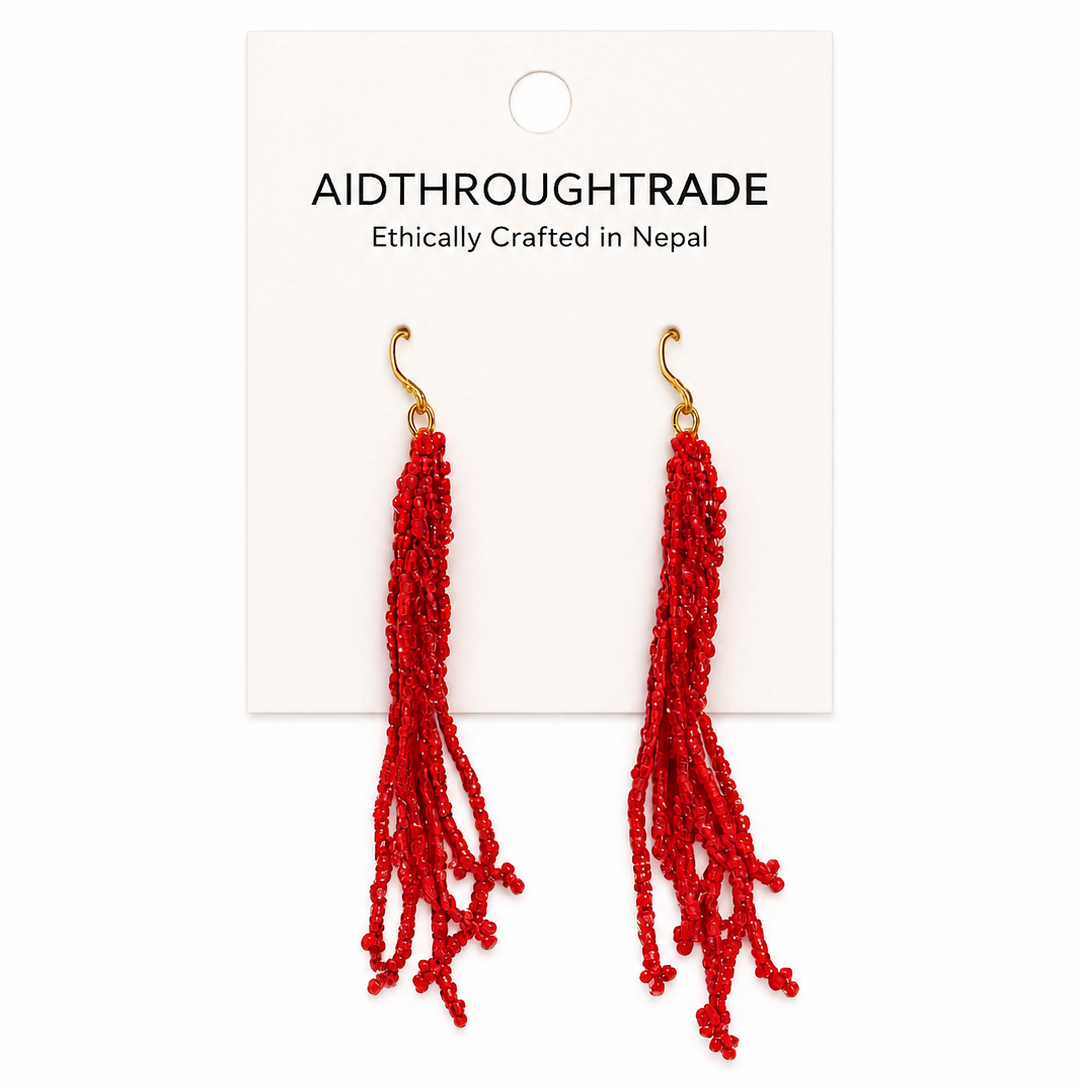 The Lissa Earring-Scarlet