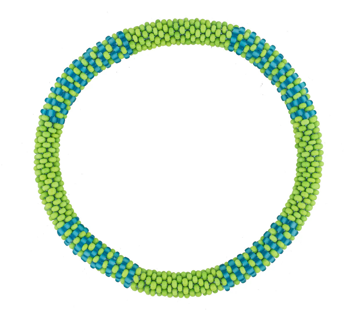 8 1/2” Men's Roll-On® Bracelet Blue & Green
