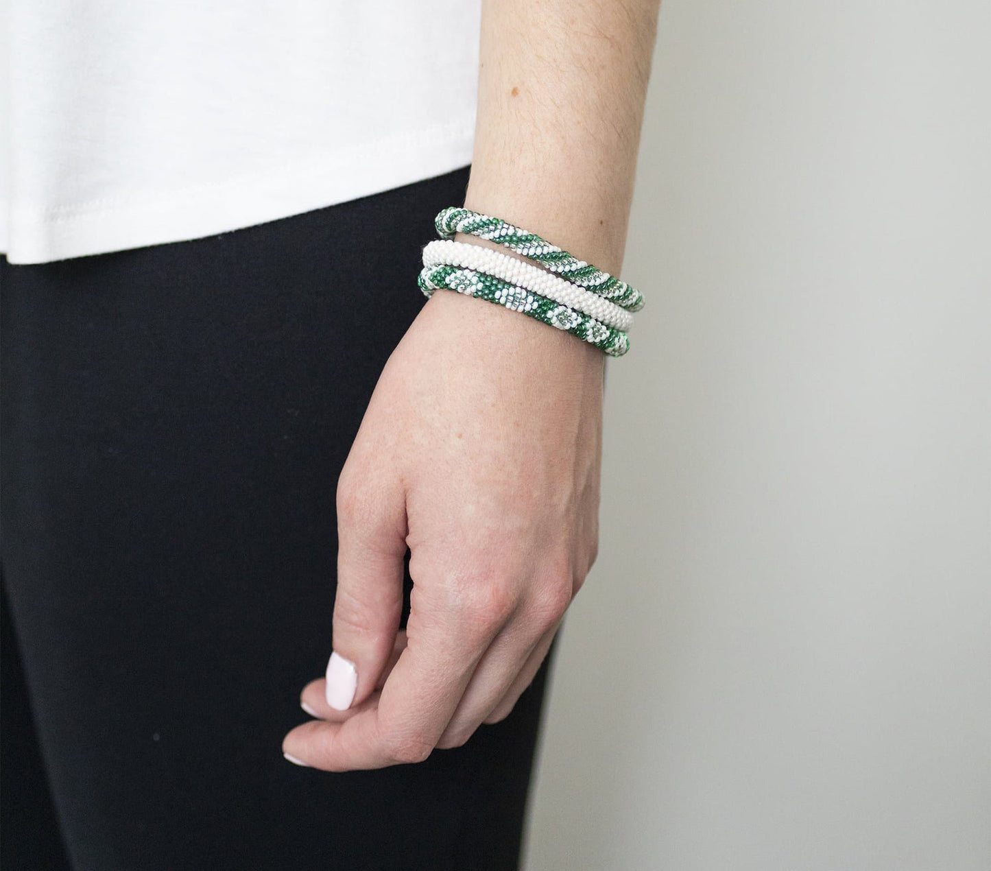 ROLL-ON® BRACELETS Green & White
