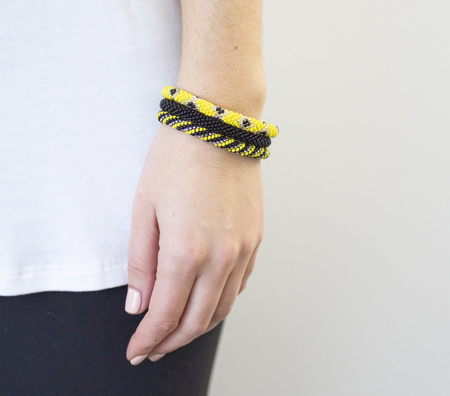 Roll-On® Bracelets Black & Yellow