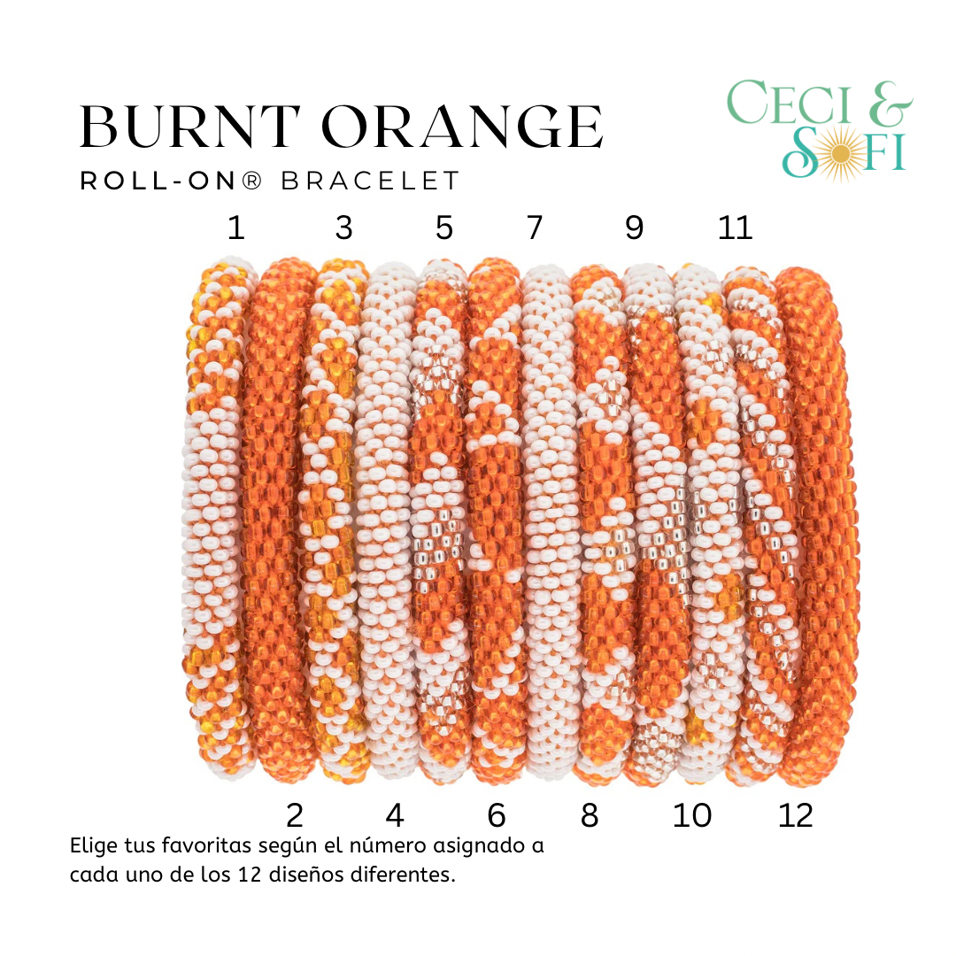 ROLL-ON® BRACELETS ORANGE AND WHITE