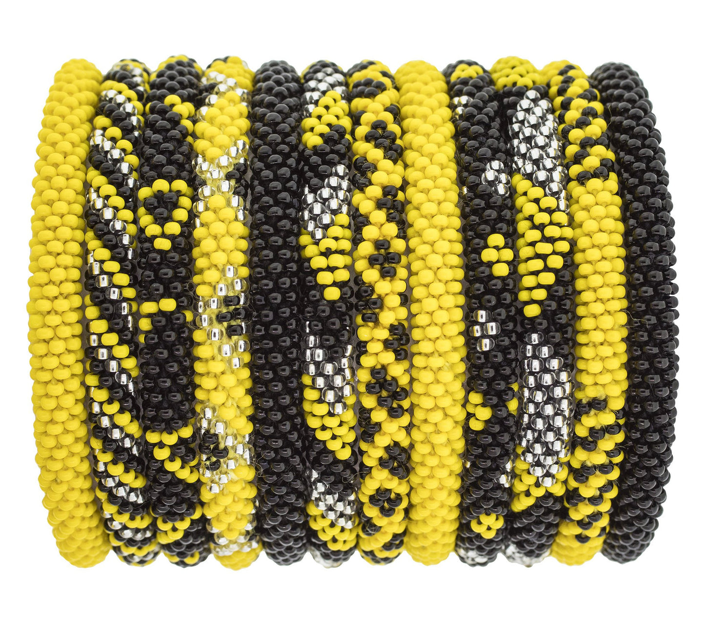 Get Game Day Roll-On® Bracelets Black & Yellow Set of 12