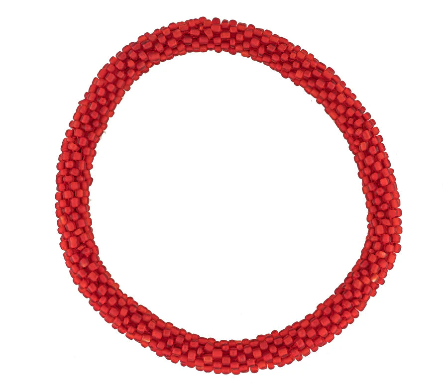 8” Men's Roll-On® Bracelet Solid Red