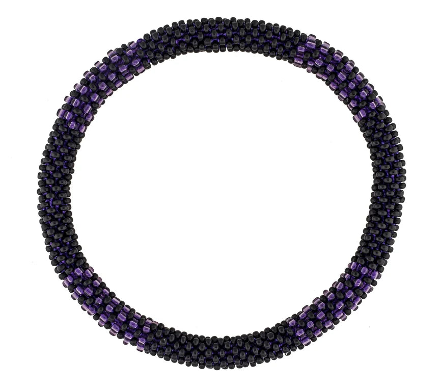 8” Men's Roll-On® Bracelet - Purple & Black