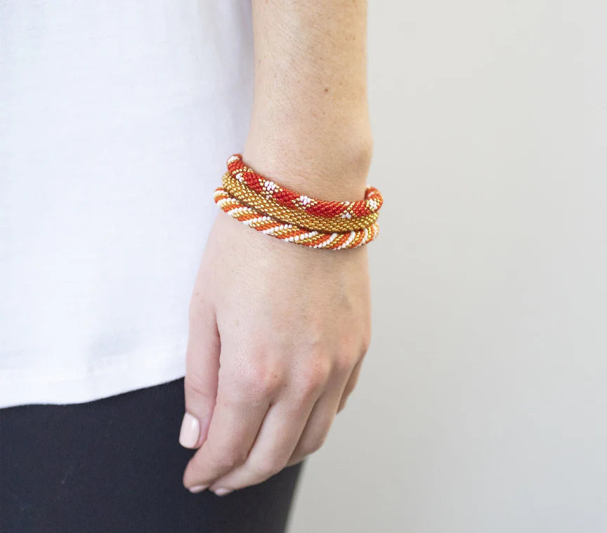 ROLL-ON® BRACELETS Red & Gold