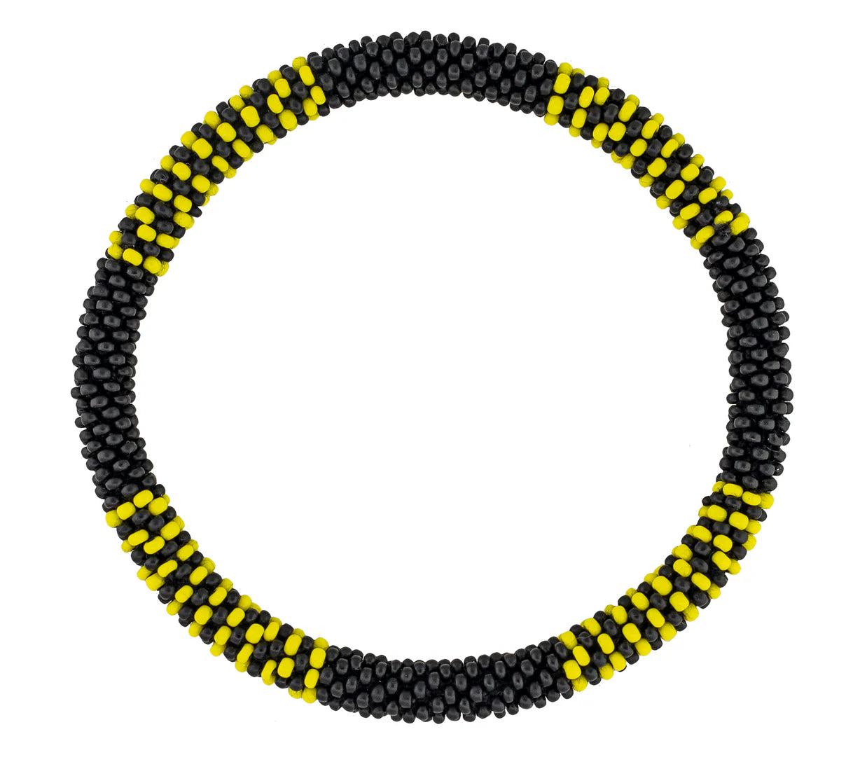 8 1/2” Men's Roll-On® Bracelet Black & Yellow