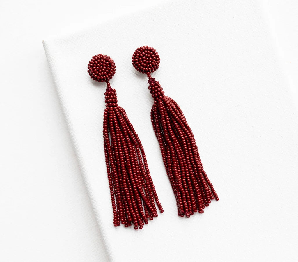 The Finley Earring - Garnet -