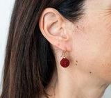 The Bauble Earring-Garnet-