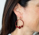 The Uptown Girl Hoops - Garnet -