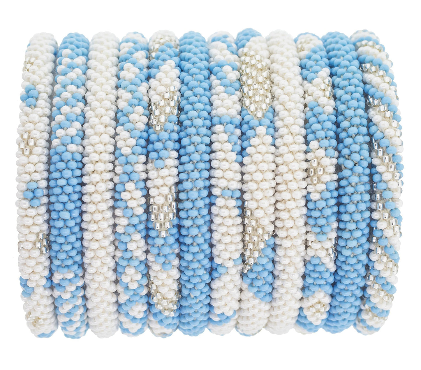 Get Game Day ROLL-ON® BRACELETS BABY BLUE Set of 12