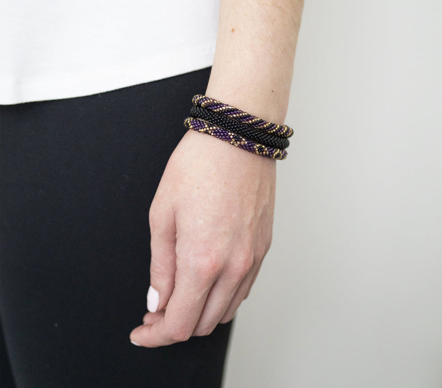 ROLL-ON® BRACELETS Purple & Black