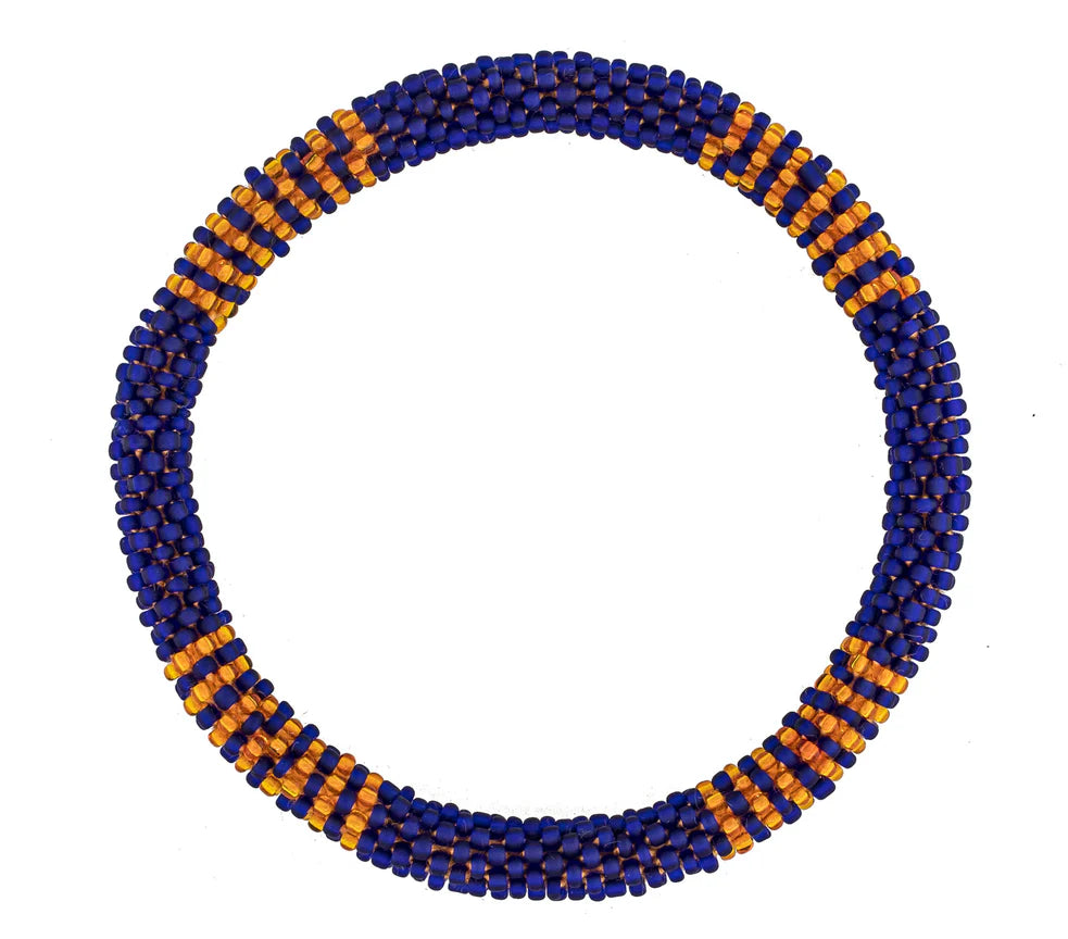 8 1/2” Men's Roll-On® Bracelet Blue & Orange
