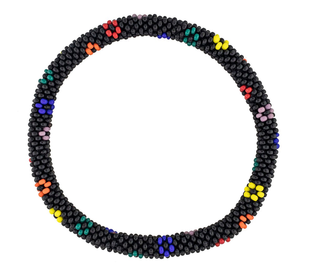 8 1/2” Men's Roll-On® Bracelet - Flower Love Noir