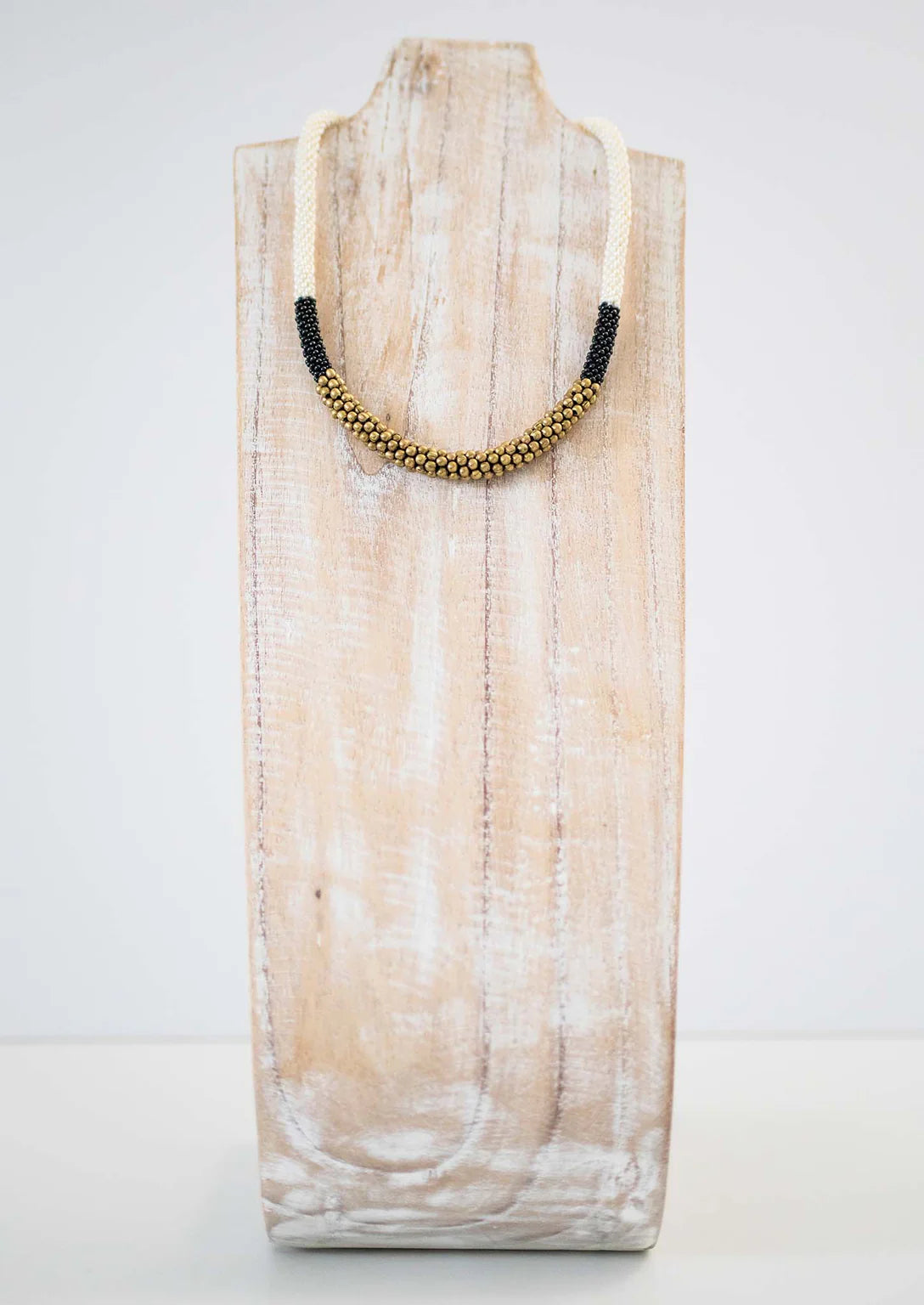 The Golden Division Necklace-Cream