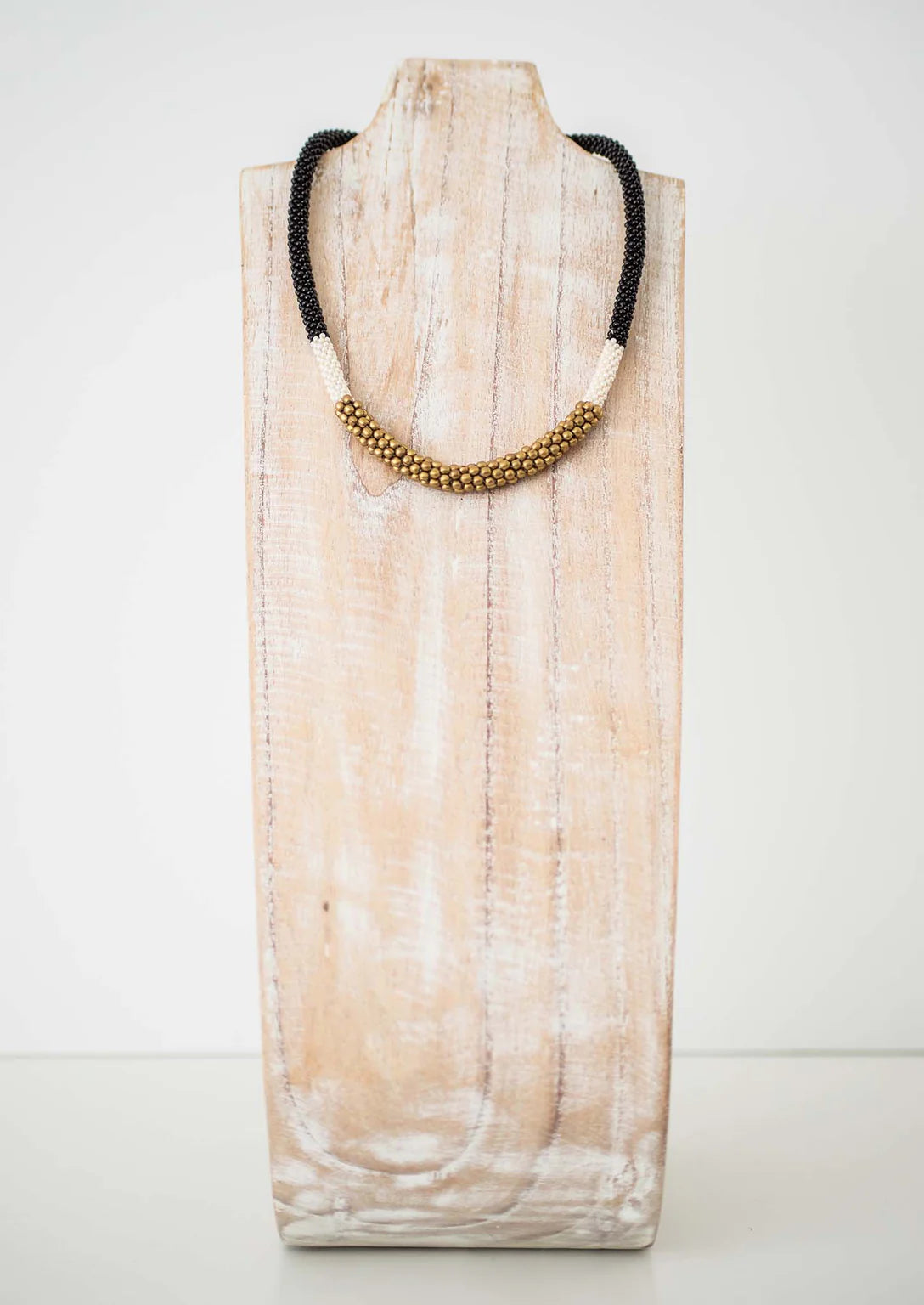 The Golden Division Necklace - Black