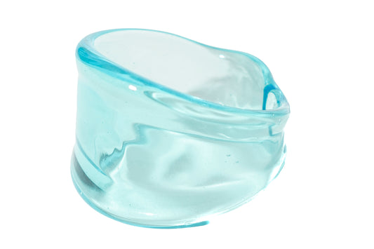 Light Aquamarine Glass Ring
