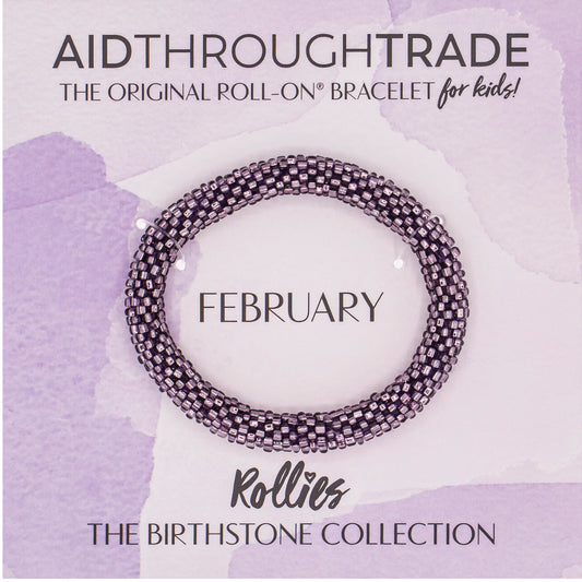 February Birthstone Rollies – The Original Roll-On® Bracelet for kids!