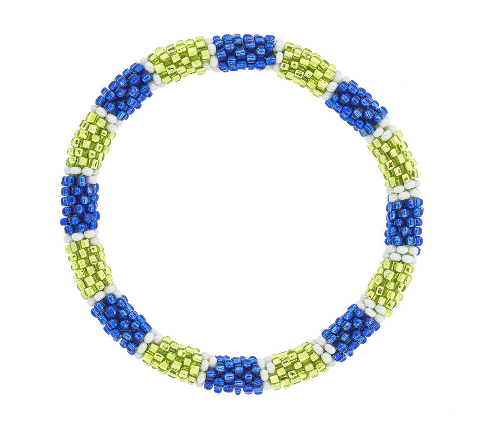 7” Game Day Roll-On® Bracelet Blue & Green