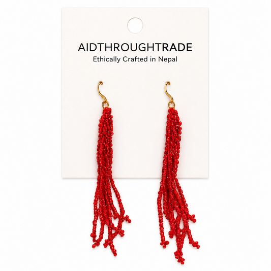 The Lissa Earring-Scarlet
