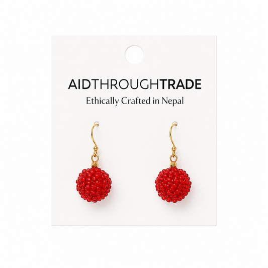 The Bauble Earring-Scarlet