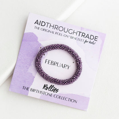 February Birthstone Rollies – The Original Roll-On® Bracelet for kids!