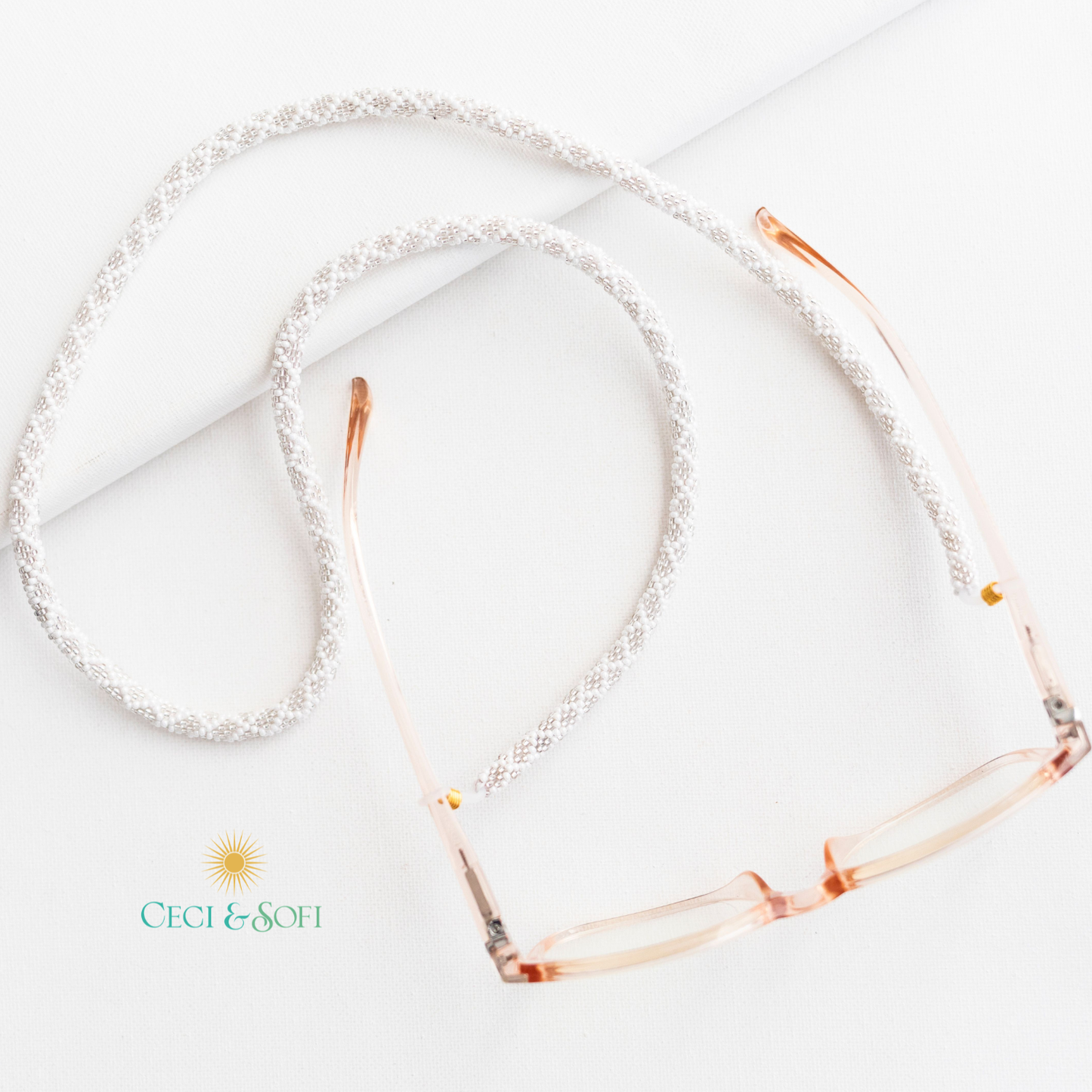 THE ROLL-ON® EYEGLASS CORD - Sterling -