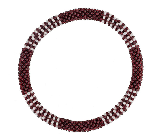 Men's Roll-On® Bracelet Maroon & White