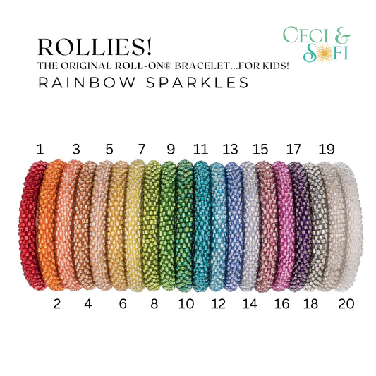 ***NEW*** KIDS ROLL-ON® BRACELETS (QTY. 1) - RAINBOW SPARKLES