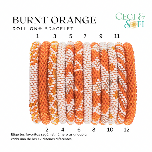 ***NEW*** ROLL-ON® BRACELETS ORANGE AND BLACK