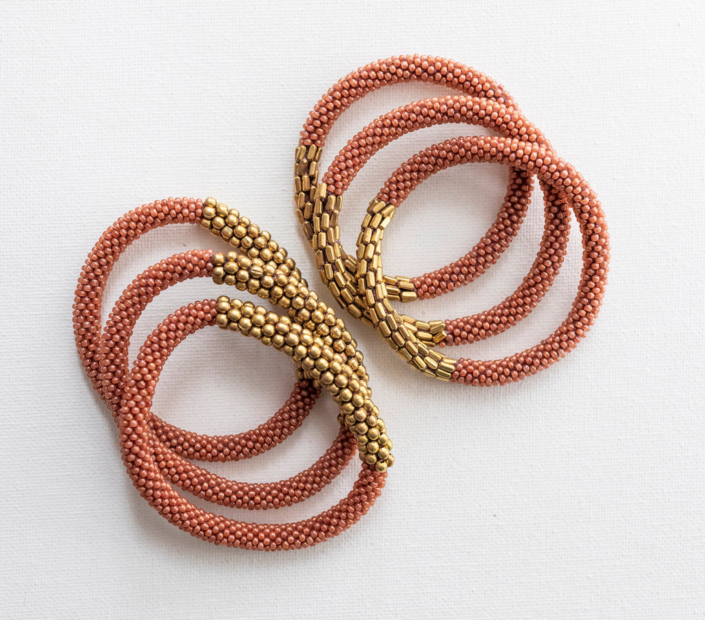 ***NEW*** STATEMENT ROLL-ON® BRACELETS GOLDEN DIVISION TERRACOTTA