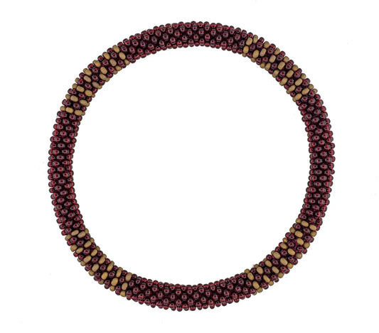 Men's Roll-On® Bracelet Burgundy & Gold