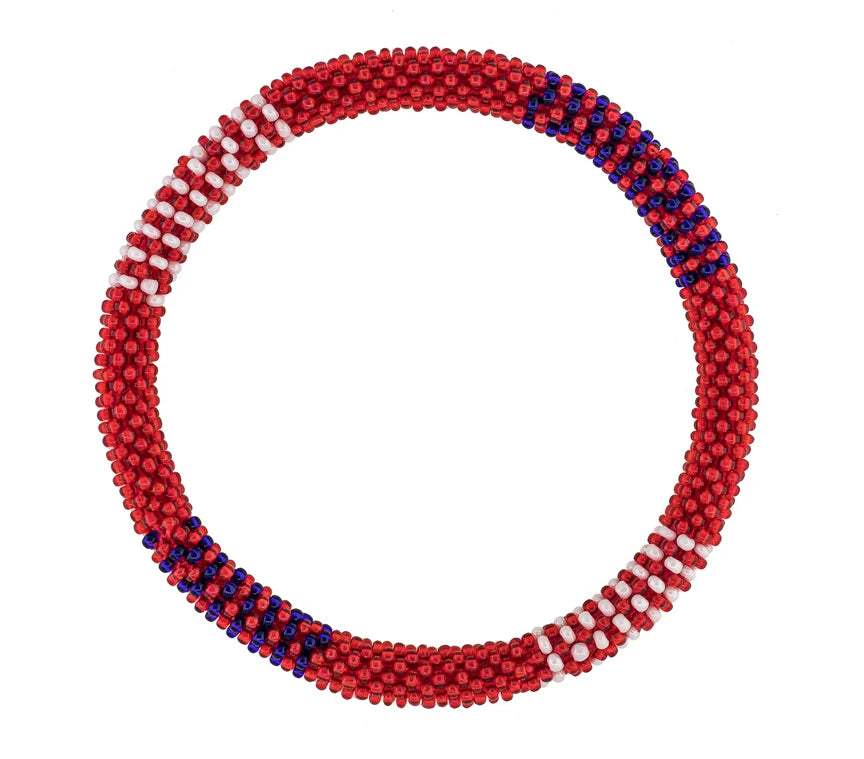 81/2” Men's Roll-On® Bracelet - Red, White & Blue