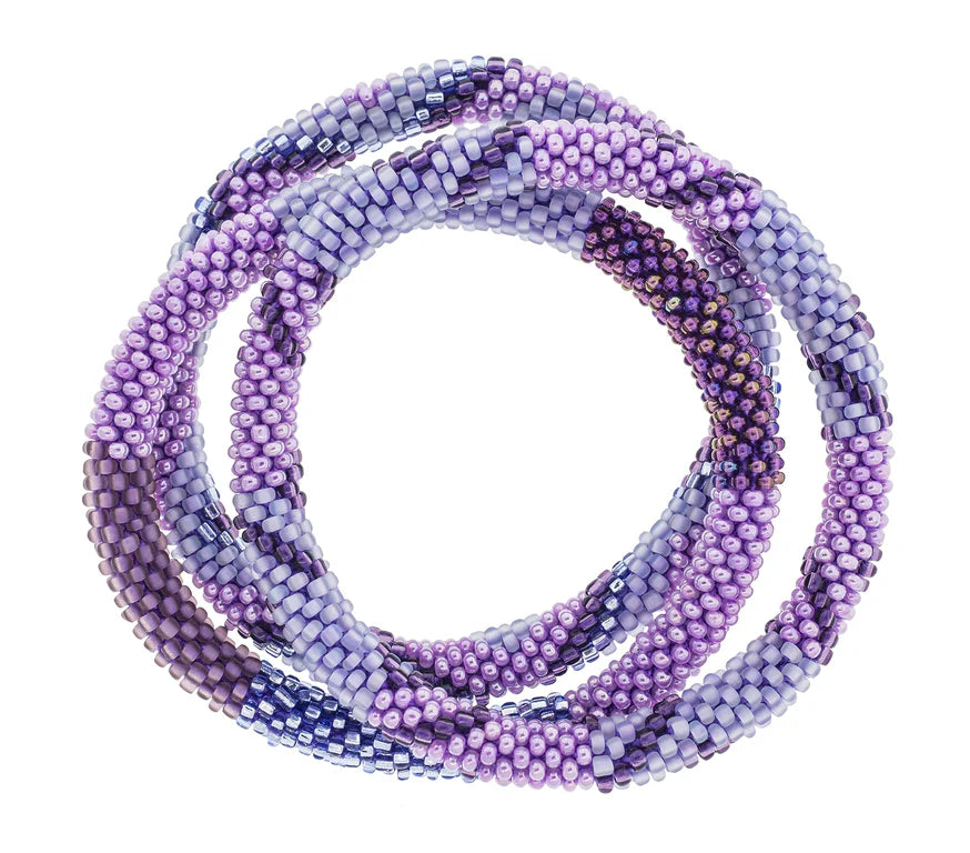 8 Inch Roll-On® Bracelets Amethyst