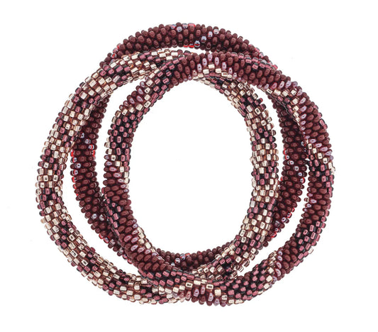 8 Inch Roll-On® Bracelets Bordeaux