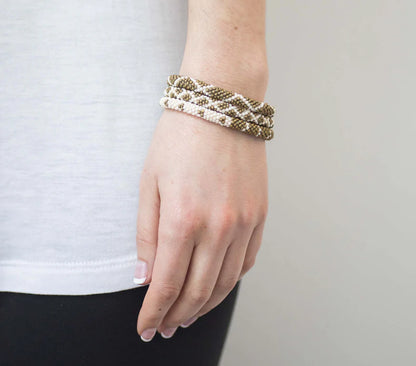 Set of 3 Roll-On® Bracelets Khaki 8"