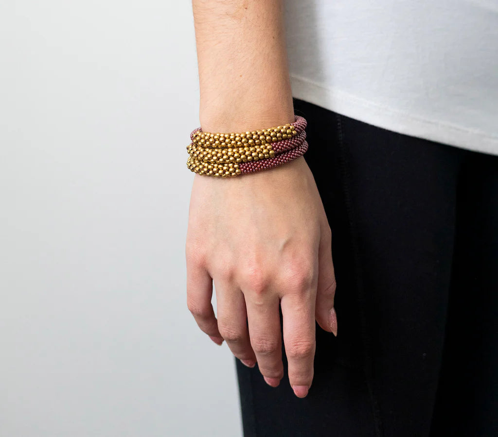 ***NEW*** STATEMENT ROLL-ON® BRACELETS GOLDEN DIVISION MULBERRY