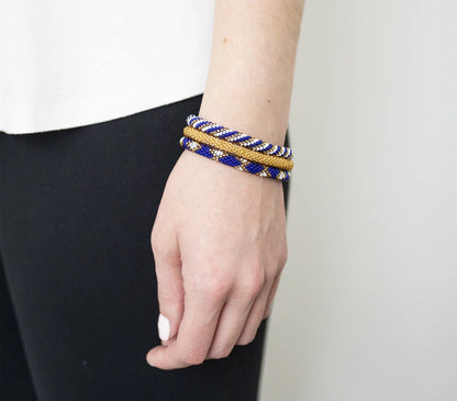 ROLL-ON® BRACELETS GOLD & NAVY