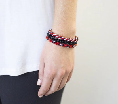 ROLL-ON® BRACELETS Red, Black, & White