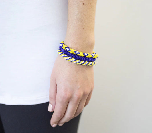 ROLL-ON® BRACELETS Yellow & Navy