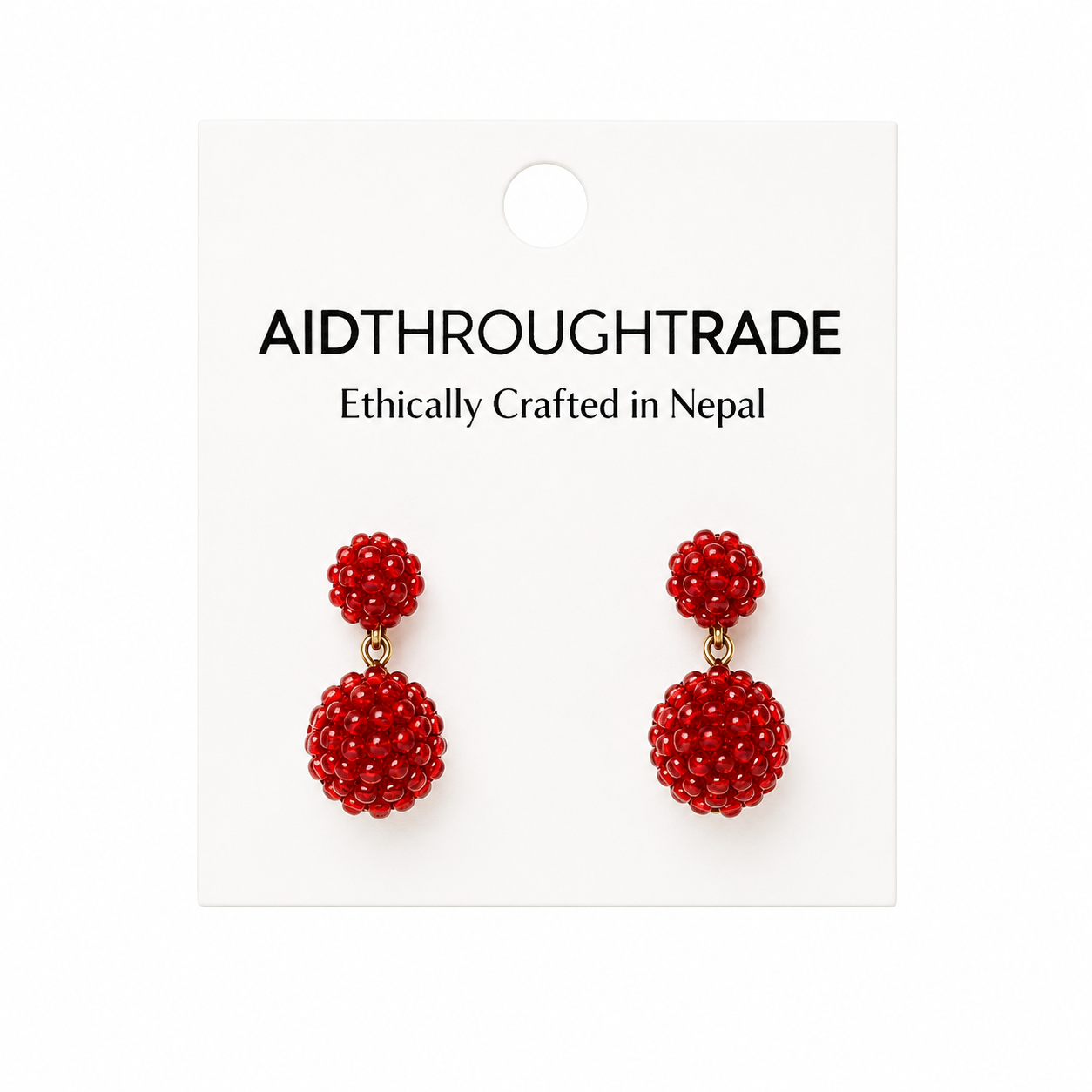 The Waldorf Earring-Scarlet