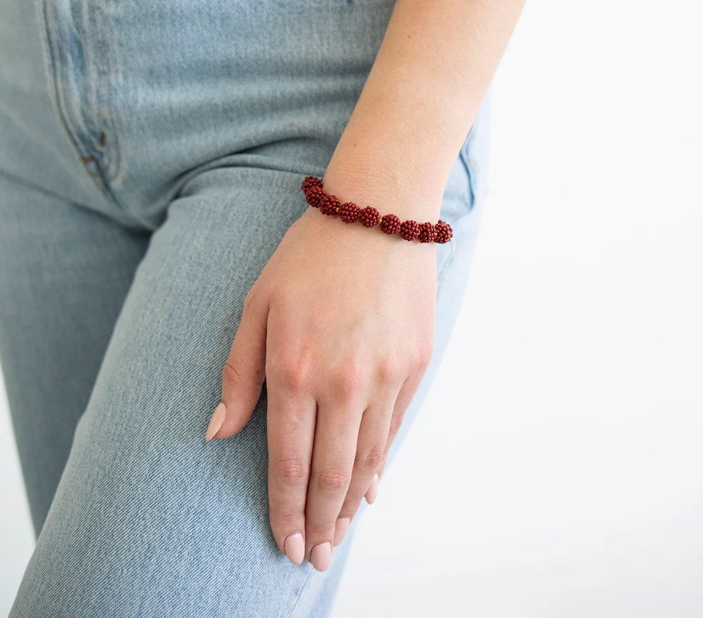 Boho Globe - Garnet -