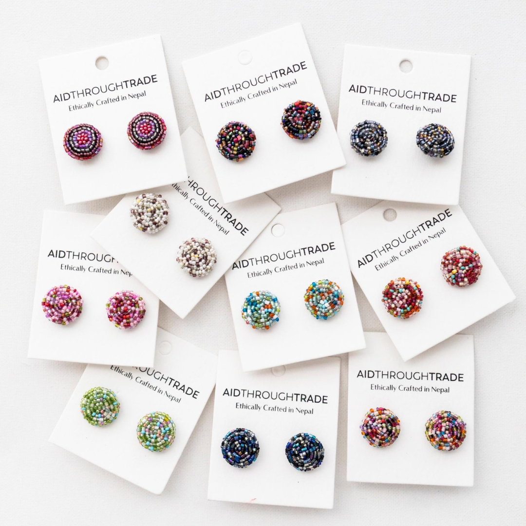 Blissful Button Earrings