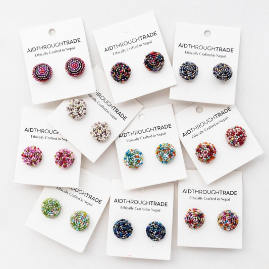 Blissful Button Earrings