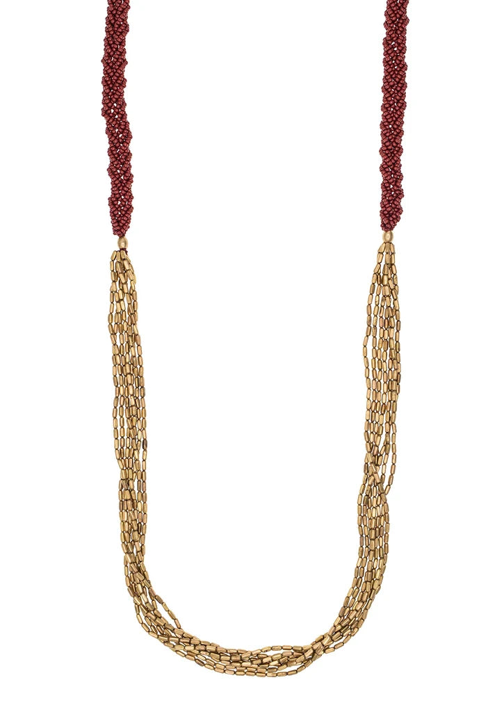Hema Herringbone-Garnet