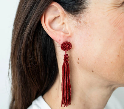The Finley Earring - Garnet -