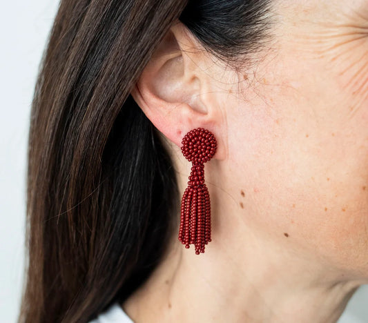 The Petite Finley Earring - Garnet -