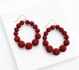 The Olivia Hoop - Garnet -
