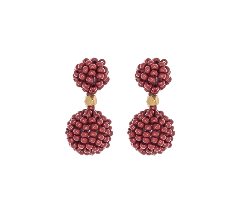 The Waldorf Earring - Garnet -