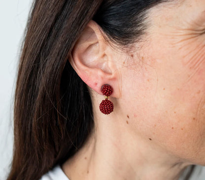 The Waldorf Earring - Garnet -