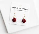 The Bauble Earring-Garnet-
